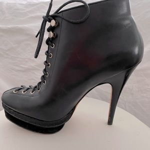 Ann Taylor heeled lace up booties